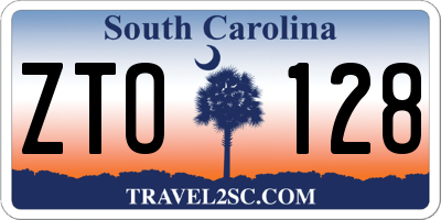 SC license plate ZTO128