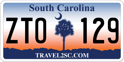SC license plate ZTO129