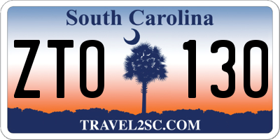 SC license plate ZTO130