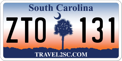 SC license plate ZTO131