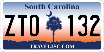 SC license plate ZTO132