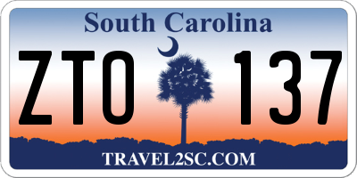 SC license plate ZTO137