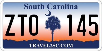 SC license plate ZTO145