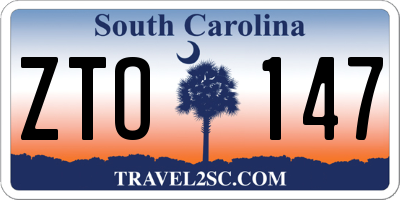 SC license plate ZTO147