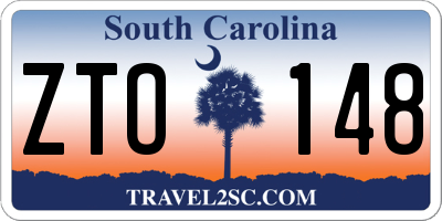 SC license plate ZTO148