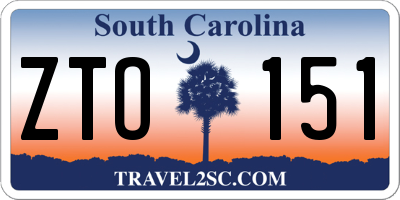 SC license plate ZTO151
