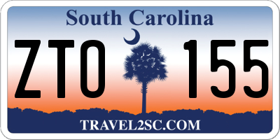 SC license plate ZTO155