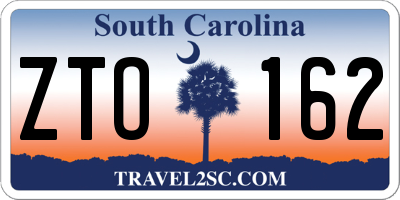 SC license plate ZTO162