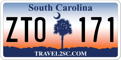 SC license plate ZTO171