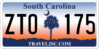 SC license plate ZTO175