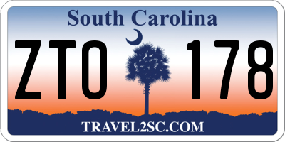SC license plate ZTO178