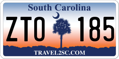 SC license plate ZTO185