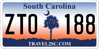 SC license plate ZTO188