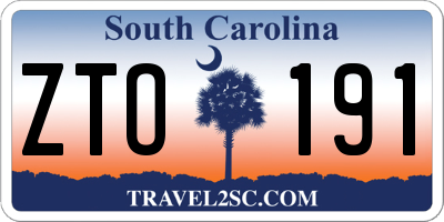 SC license plate ZTO191
