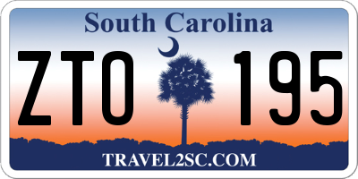 SC license plate ZTO195