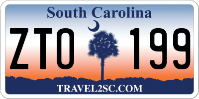 SC license plate ZTO199