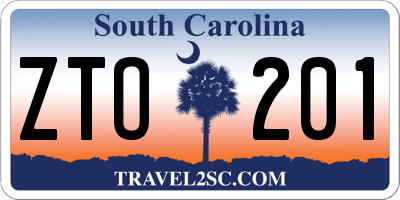 SC license plate ZTO201