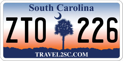 SC license plate ZTO226