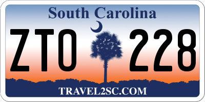 SC license plate ZTO228