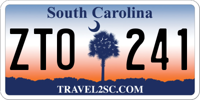 SC license plate ZTO241