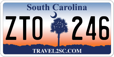 SC license plate ZTO246