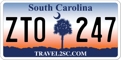 SC license plate ZTO247