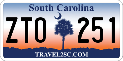 SC license plate ZTO251