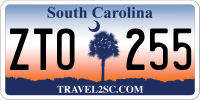 SC license plate ZTO255