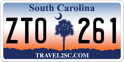 SC license plate ZTO261