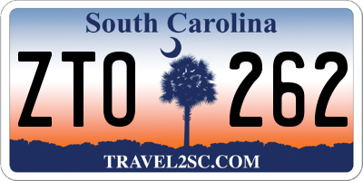 SC license plate ZTO262