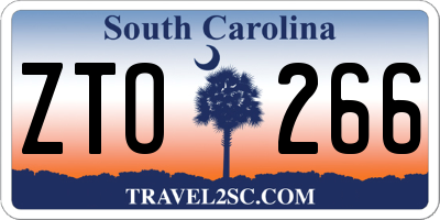 SC license plate ZTO266