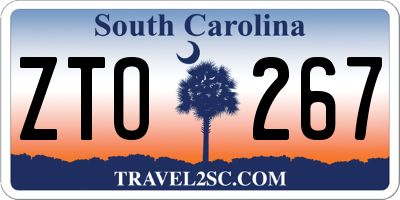 SC license plate ZTO267