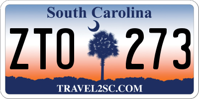 SC license plate ZTO273