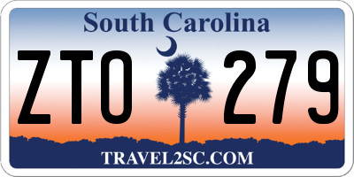 SC license plate ZTO279