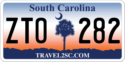 SC license plate ZTO282