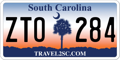 SC license plate ZTO284
