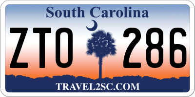 SC license plate ZTO286