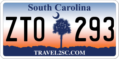 SC license plate ZTO293