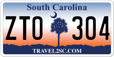 SC license plate ZTO304