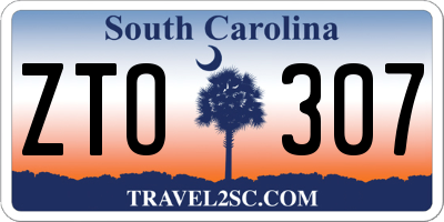 SC license plate ZTO307