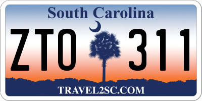 SC license plate ZTO311
