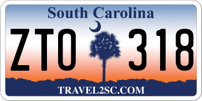 SC license plate ZTO318