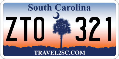 SC license plate ZTO321