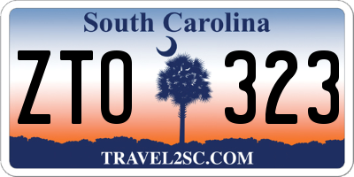 SC license plate ZTO323