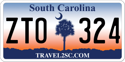 SC license plate ZTO324