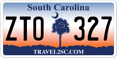 SC license plate ZTO327