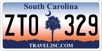 SC license plate ZTO329
