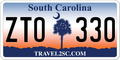 SC license plate ZTO330