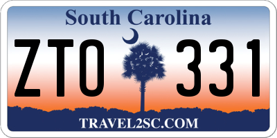 SC license plate ZTO331