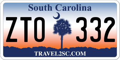 SC license plate ZTO332